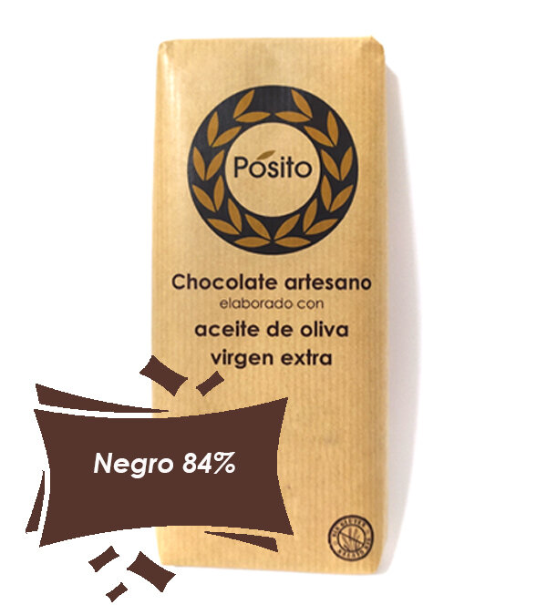 Chocolate negro 84% artesano con aceite de oliva virgen extra